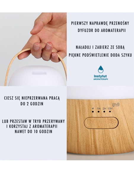 DYFUZOR I NAWILŻACZ PRZENOŚNY - AROMA SWEET DO AROMATERAPII - POMARAŃCZOWY