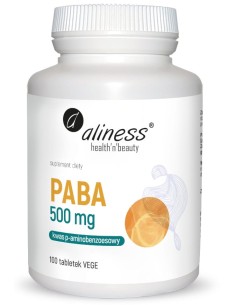 PABA (kwas p-aminobenzoesowy) 500 mg x 100 vege tabs. -...