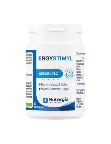 ERGYSTIMYL - ODPORNOŚĆ (Reishi, Maitake i Shiitake) 60 KAPS. - NUTERGIA