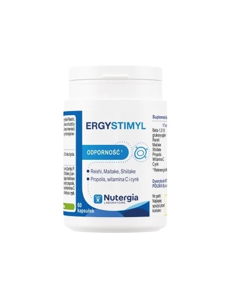 ERGYSTIMYL - ODPORNOŚĆ (Reishi, Maitake i Shiitake) 60 KAPS. - NUTERGIA