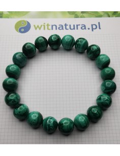 MALACHIT, BRANSOLETKA KULKI 6 MM