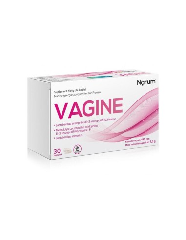 NARUM VAGINE 150MG 30 KAPS. NARUM LACTOBACILLUS ACIDOPHILUS ER-2 SZCZEP 317/402 NARINE