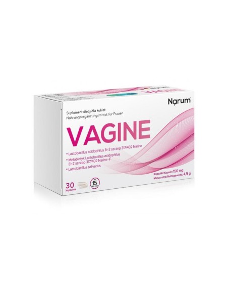 NARUM VAGINE 150MG 30 KAPS. NARUM LACTOBACILLUS ACIDOPHILUS ER-2 SZCZEP 317/402 NARINE