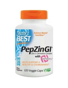 WYPRZEDAŻ - PepZin GI (CYNK I L-KARNOZYNA - WSPARCIE TRAWIENIA) 120 VCAPS. - DOCTOR'S BEST