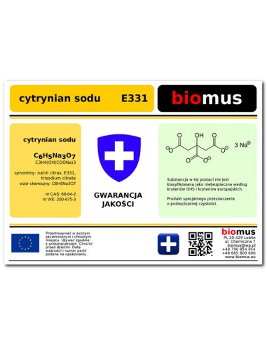 CYTRYNIAN SODU 0,5kg BIOMUS