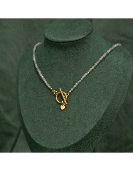 Naszyjnik Toggle Akwamaryn 3mm - Crystals Break