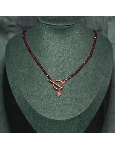 Naszyjnik Toggle Granat 3mm - Crystals Break