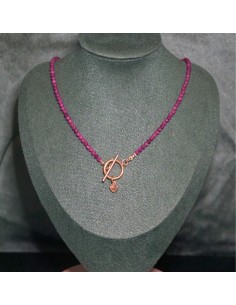 Naszyjnik Toggle Rubin 3mm - Crystals Break 2