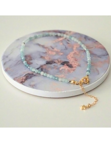 Bransoletka Noga Akwamaryn 3mm - Crystals Break