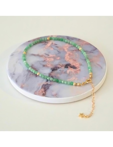 Bransoletka Noga Szmaragd Jasny 3mm - Crystals Break