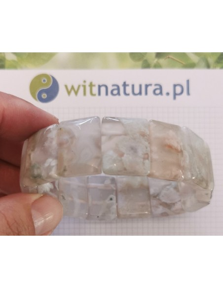 AGAT KWIATOWY, BRANOSOLETKA, PASTYLKI 20/14MM