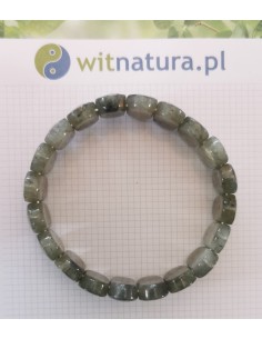 LABRADORYT, BRANOSOLETKA, FASETOWANE PASTYLKI 20/10MM 2