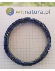 LAPIS LAZULI, BRANOSOLETKA, FASETOWANE PASTYLKI 14/11MM 2