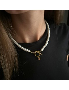 Naszyjnik Toggle Perły Naturalne 6mm - Crystals Break