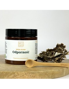 MOJA SILNA ODPORNOŚĆ - EKSTRAKT BIO : REISHI, SOPLÓWKA, CORDYCEPS, WROŚNIAK 70G - MYQO