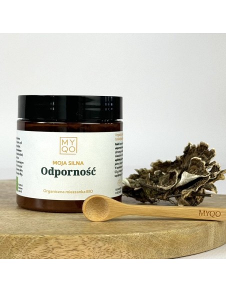MOJA SILNA ODPORNOŚĆ - EKSTRAKT BIO : REISHI, SOPLÓWKA, CORDYCEPS, WROŚNIAK 70G - MYQO