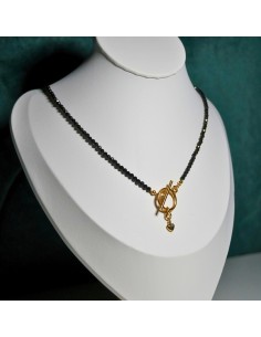 Naszyjnik Toggle Turmalin Czarny 3mm - Crystals Break 2