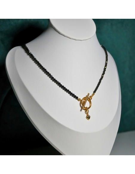 Naszyjnik Toggle Turmalin Czarny 3mm - Crystals Break