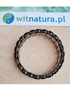 KWARC DYMNY, BRANSOLETKA, FASETOWANE PASTYLKI 8/12MM 2