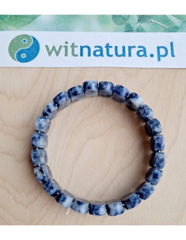 SODALIT, BRANSOLETKA, FASETOWANE PASTYLKI 8/12MM