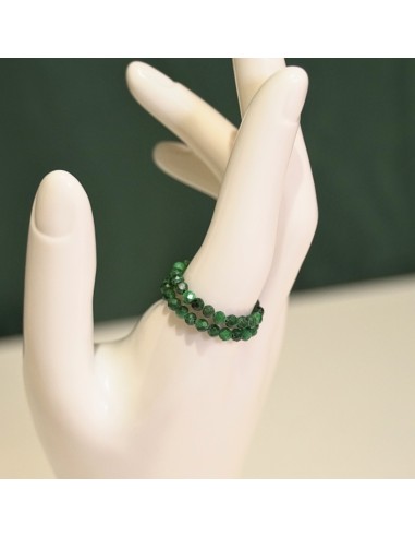 Pierścionek Malachit 3mm 2 SZTUKI - Crystals Break