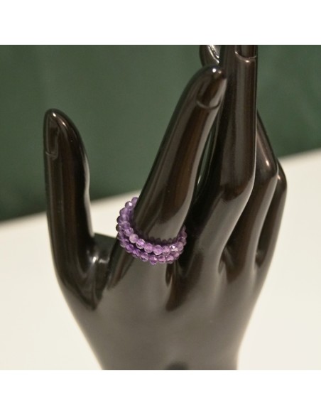 Pierścionek Ametyst 3mm 2 SZTUKI - Crystals Break