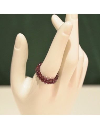 Pierścionek Granat 3mm 2 SZTUKI - Crystals Break