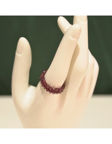 Pierścionek Granat 3mm 2 SZTUKI - Crystals Break