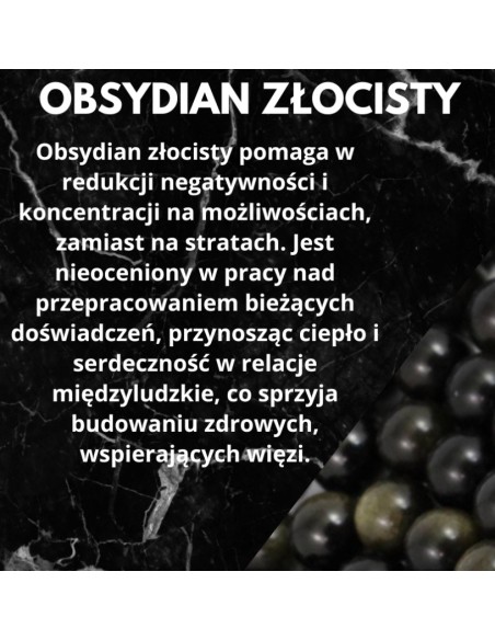 Bransoletka Obsydian Złocisty 8mm - Crystals Break