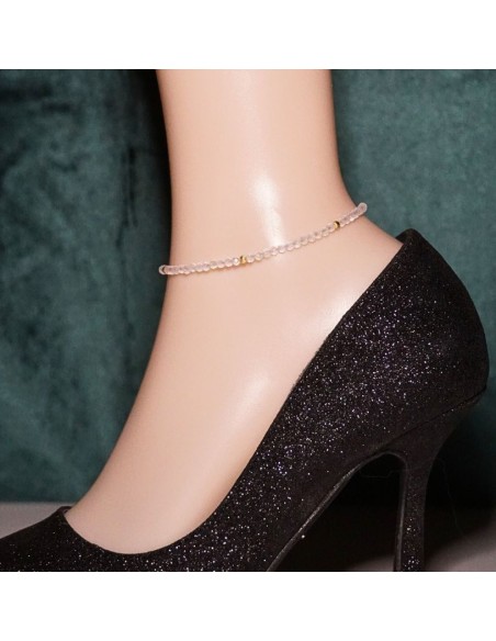 Bransoletka Noga Kryształ Górski 3mm - Crystals Break