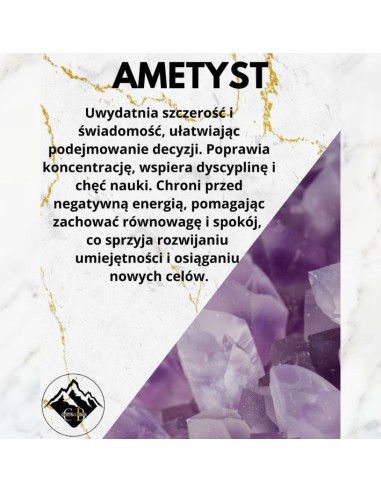 Bransoletka Szczęścia Ametyst 3mm - Crystals Break