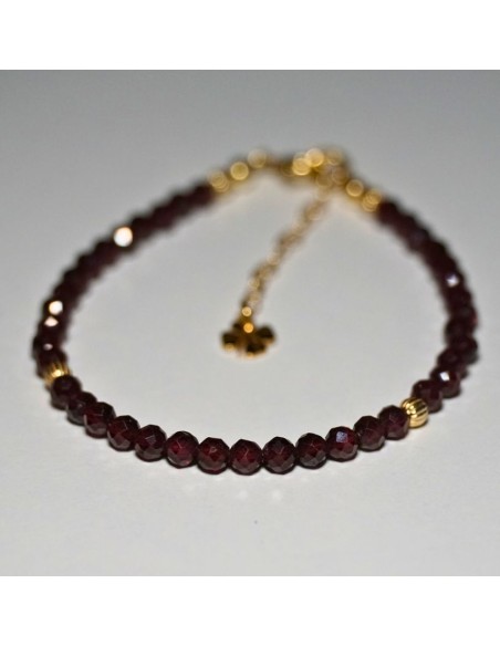 Bransoletka Szczęścia Granat 3mm - Crystals Break