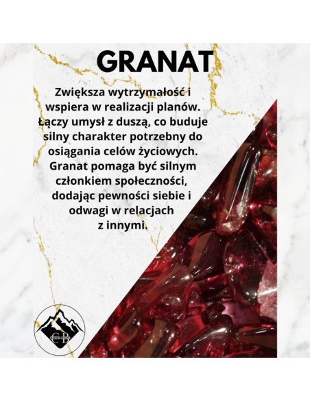 Bransoletka Szczęścia Granat 3mm - Crystals Break