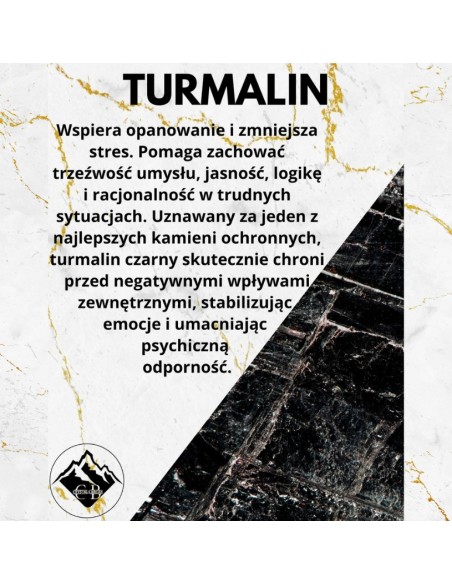 Bransoletka Szczęścia Turmalin Czarny 3mm - Crystals Break