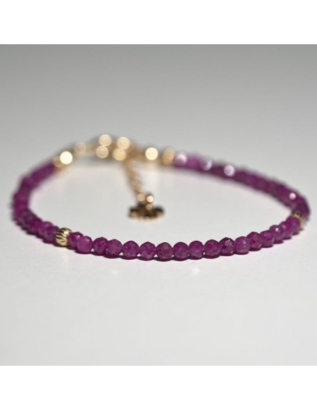 Bransoletka Szczęścia Rubin 3mm - Crystals Break