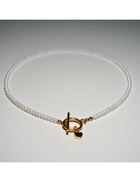 Naszyjnik Toggle Perły Naturalne 3mm - Crystals Break