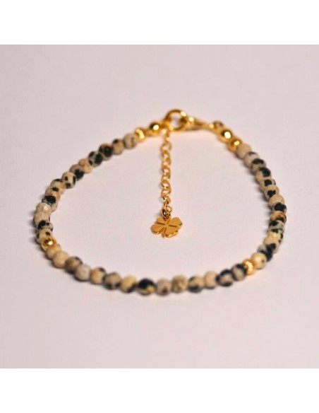 Bransoletka Szczęścia Jaspis Dalmatyński 3mm - Crystals Break