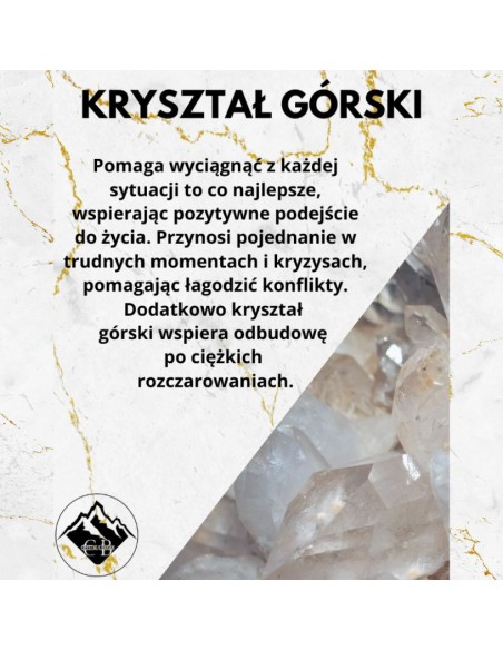 Bransoletka Szczęścia Kryształ Górski 3mm - Crystals Break