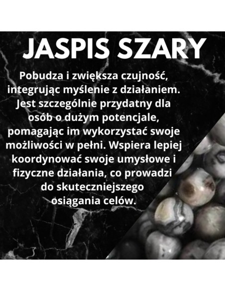 Bransoletka Jaspis Szary 8mm - Crystals Break