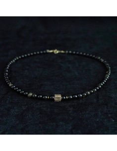 Naszyjnik Obsydian Złocisty 6mm - Crystals Break