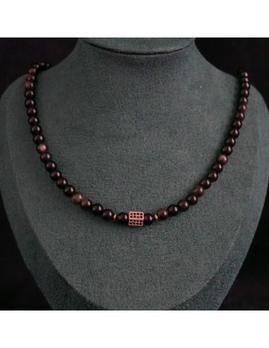 Naszyjnik Obsydian Złocisty 6mm - Crystals Break