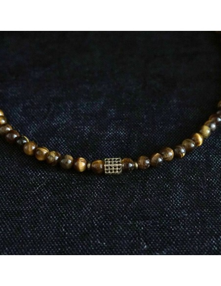 Naszyjnik Tygrysie Oko 6mm - Crystals Break