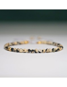 Bransoletka Jaspis Dalmatyński 3mm - Crystals Break