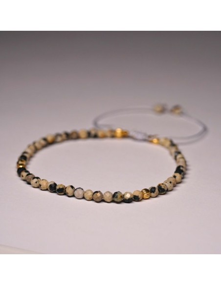 Bransoletka Jaspis Dalmatyński 3mm - Crystals Break