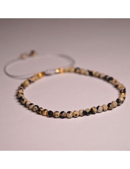 Bransoletka Jaspis Dalmatyński 3mm - Crystals Break