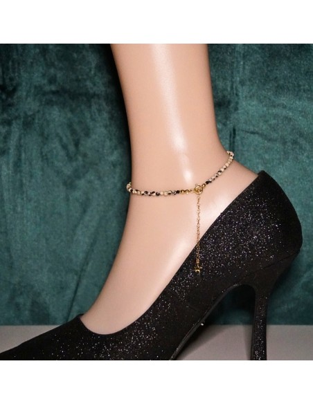 Bransoletka Noga Jaspis Dalmatyński 3mm - Crystals Break