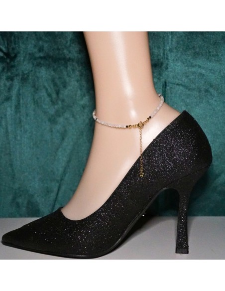 Bransoletka Noga Kamień Księżycowy 3mm - Crystals Break