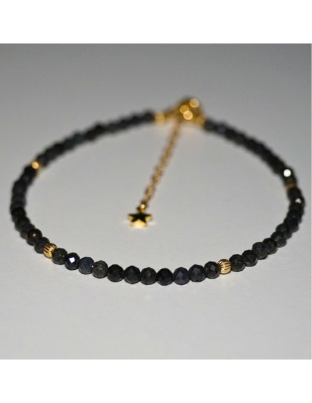 Bransoletka Noga Szafir Ciemny 3mm - Crystals Break