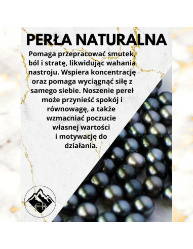 Bransoletka Perła Naturalna Czarna 6mm - Crystals Break