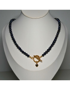 Naszyjnik Toggle Perła Naturalna Czarna 6mm - Crystals Break